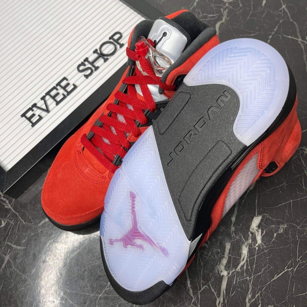 Jordan Retro 5 - Red Black White - Picture 4 of 4